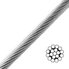 Stainless steel Rigging wire 1x19 strand
