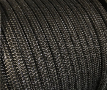 Polyester yachting Double Braid - Black 6mm-14mm