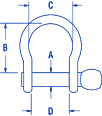 Ronstan Bow Shackle - RF638 5/16