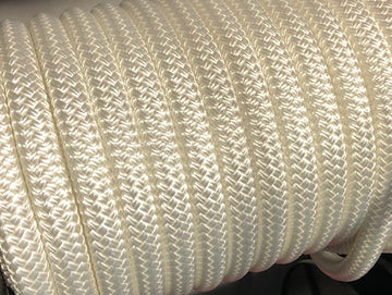 Polyester yachting Double Braid - WHITE 6mm -14mm